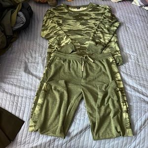 Camouflage Pajama top and bottom combo!